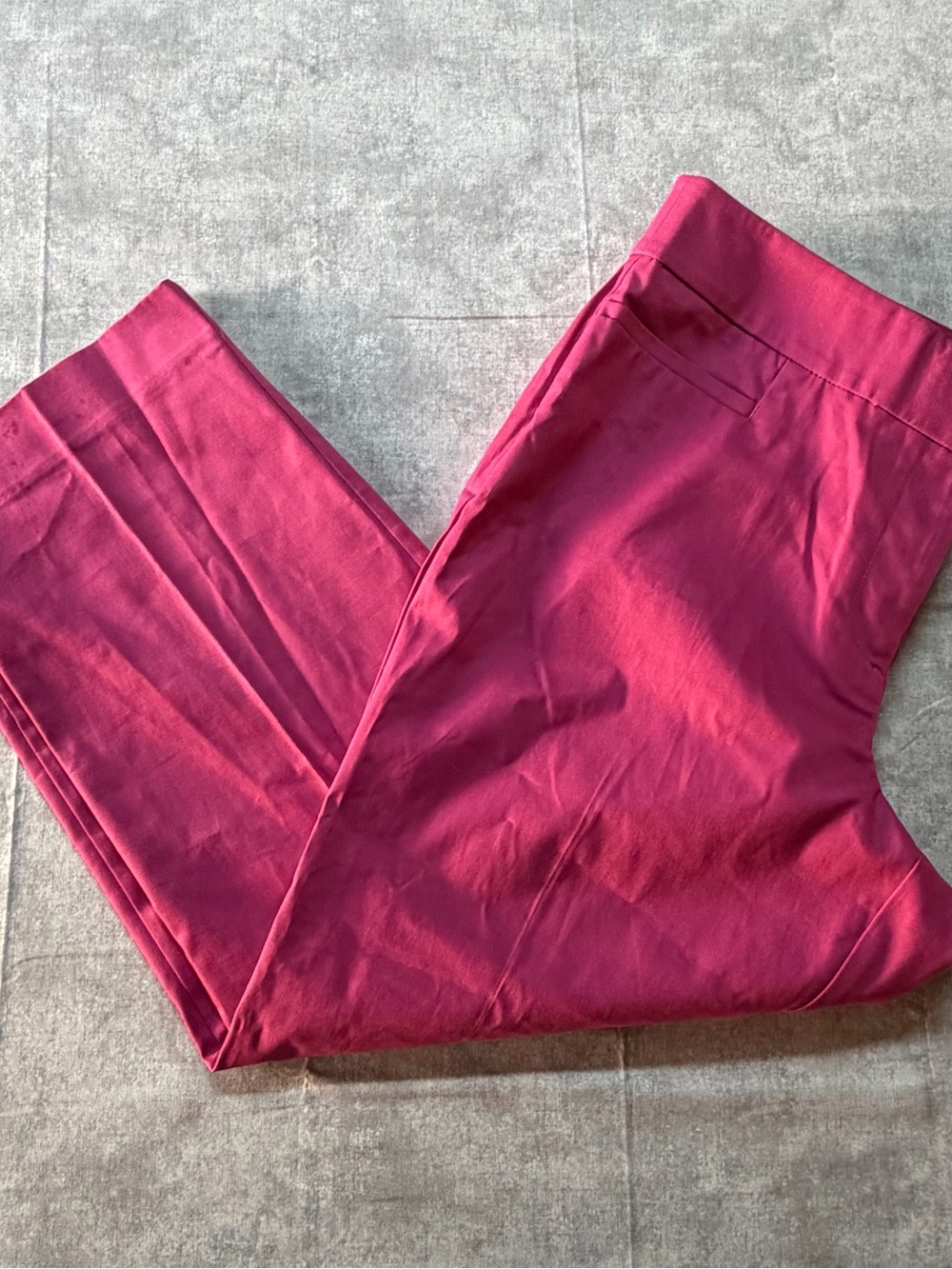 Ann Taylor Factory Women's Pink Twill Cotton Slim Tapered Crop Pants 10P